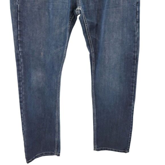 Lions Crest Jeans Straight Relaxed Embroidered Pockets Dark Wash Blue 34 x 32 - Picture 6 of 11